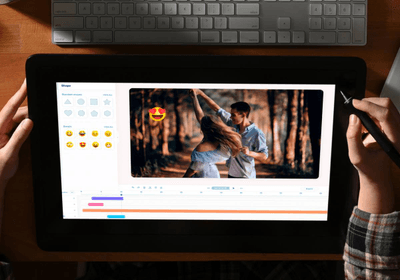 Add stickers to video online